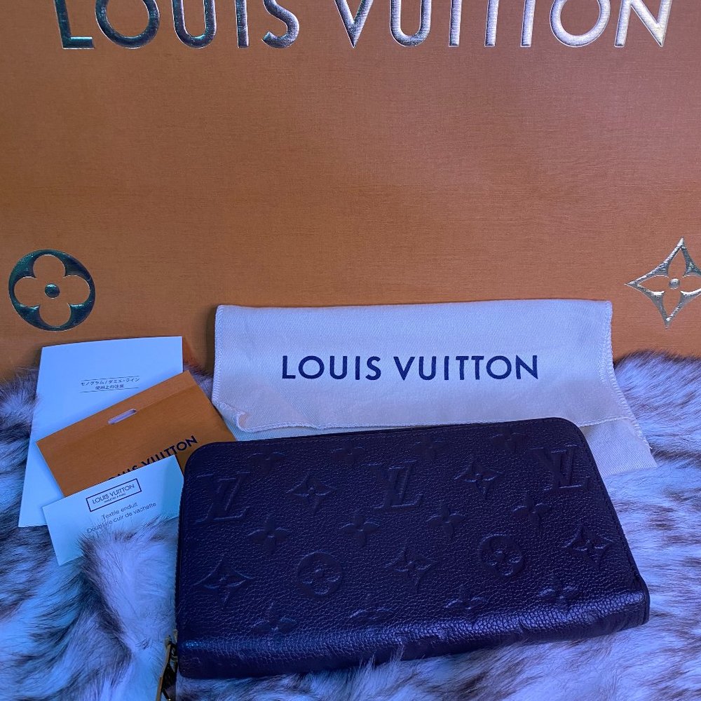 Louis Vuitton Monogram Shadow Zippy Wallet Vertical Brown